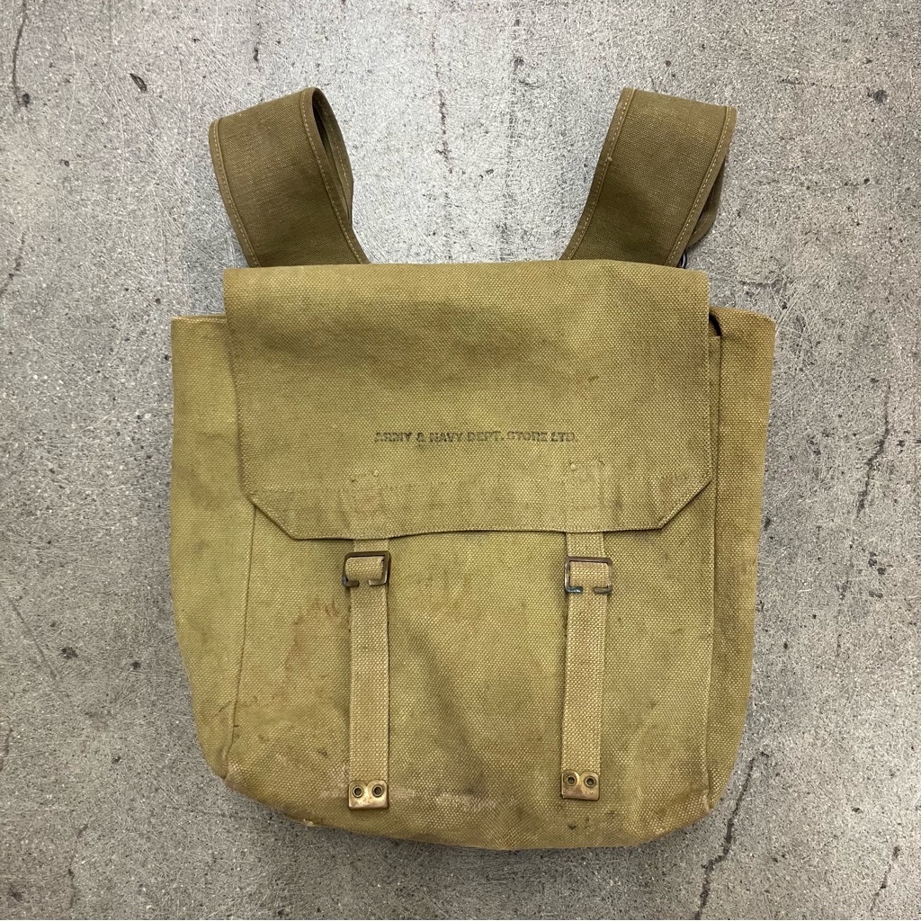 Vintage Army Navy Surplus Heavyweight Canvas Military Bag